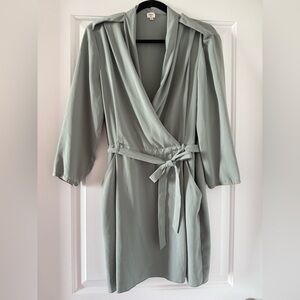 Wilfred Franca Sage Green Wrap Dress